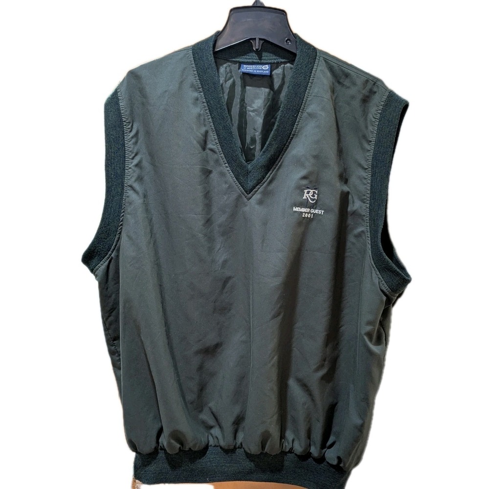 Sunderland Of Scotland RG Member Guest Mens Size XL Green‎ Sleeveless Golf Vest